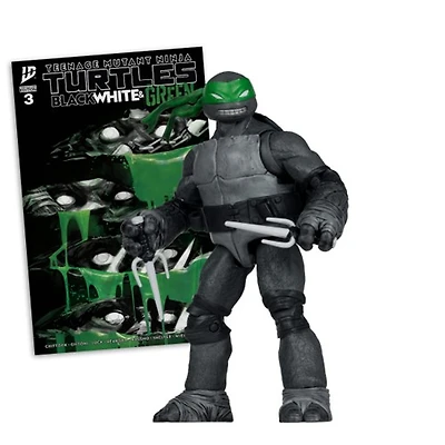 Teenage Mutant Ninja Turtles (Page Punchers) Raphael (Black, White & Green) 5-Inch Action Figure with Comic McFarlane Toys Red Platinum Edtion