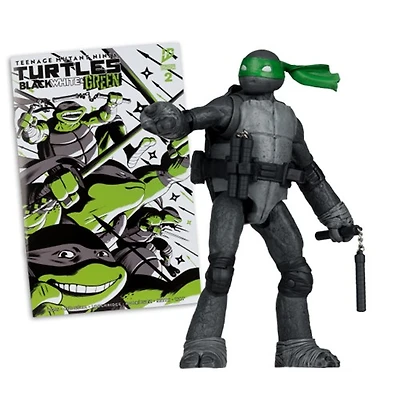 Teenage Mutant Ninja Turtles (Page Punchers) Michelangelo (Black, White & Green) 5-Inch Action Figure with Comic McFarlane Toys Red Platinum Edtion