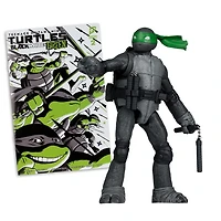 Teenage Mutant Ninja Turtles (Page Punchers) Michelangelo (Black, White & Green) 5-Inch Action Figure with Comic McFarlane Toys Red Platinum Edtion