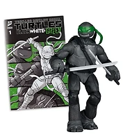 Teenage Mutant Ninja Turtles (Page Punchers) Leonardo (Black, White & Green) 5-Inch Action Figure with Comic McFarlane Toys Red Platinum Edtion