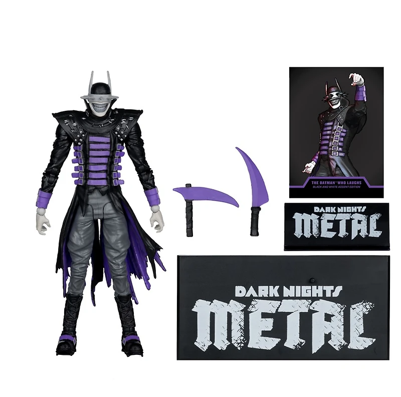 DC Multiverse The Batman Who Laughs Black and White Accent Edition Gold Label 7-Inch Action Figure 