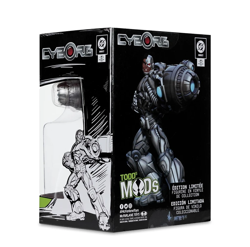 DC Direct Cyborg Limited Edition Collector Vinyl (Todd's Mods) 4.5-Inch Scale Posed Figure