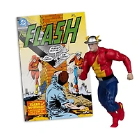 DC Direct Page Punchers The Flash Jay Garrick (The Flash #123) 7-Inch Action Figure with Comic Red Platinum Edition