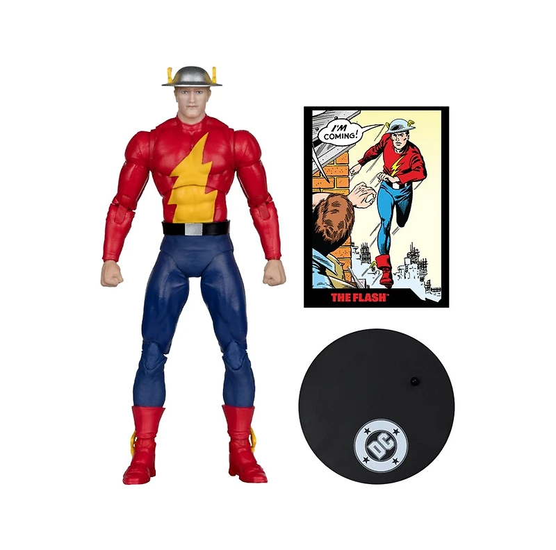 DC Direct Page Punchers The Flash Jay Garrick (The Flash #123) 7-Inch Action Figure with Comic Red Platinum Edition