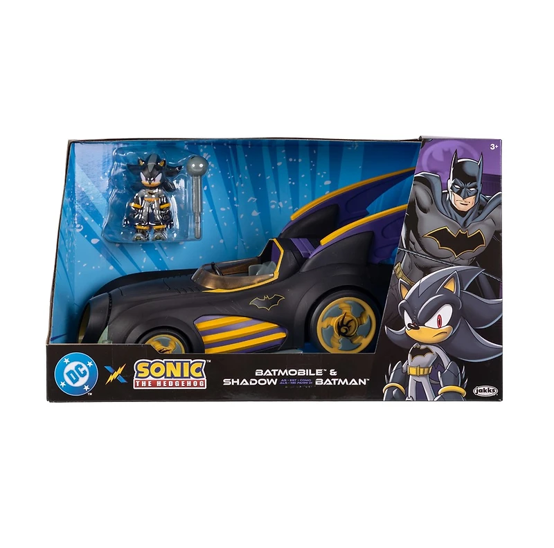 DC x Sonic the Hedgehog Batmobile With Shadow as Batman