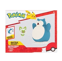 Pokemon Battle Figure 2 Pack - 2-Inch Sprigatito and 4.5-Inch Snorlax Battle Ready Figures 