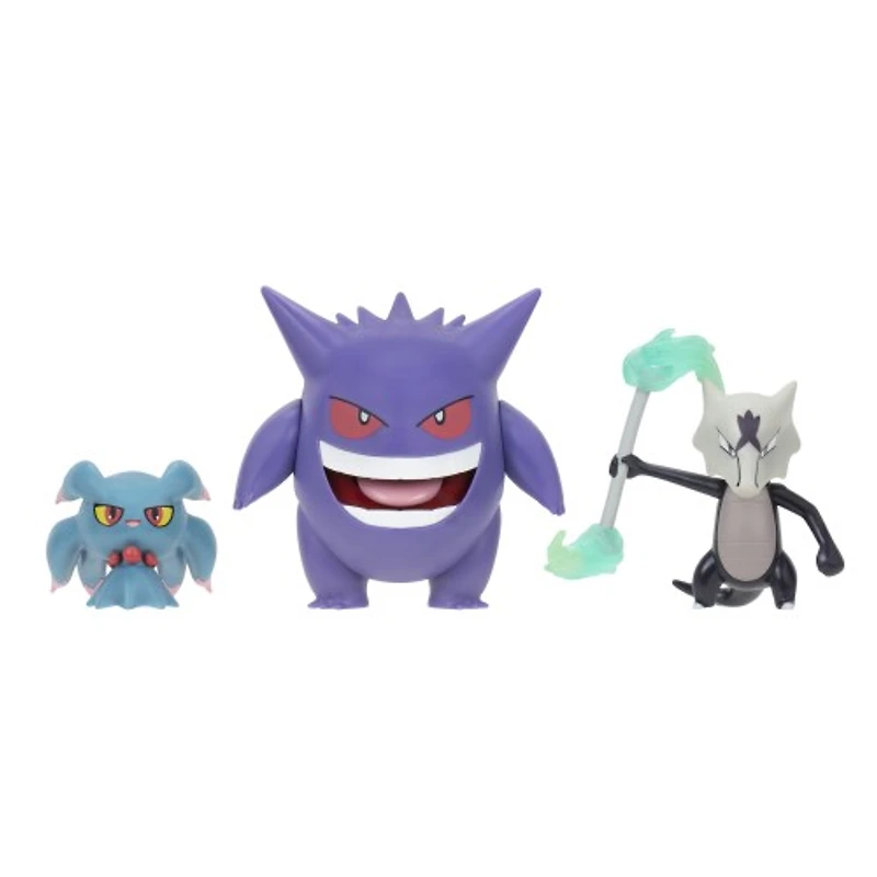 Pokemon Battle Figure 3 Pack: Misdreavus, Alolan Marowak and Gengar 