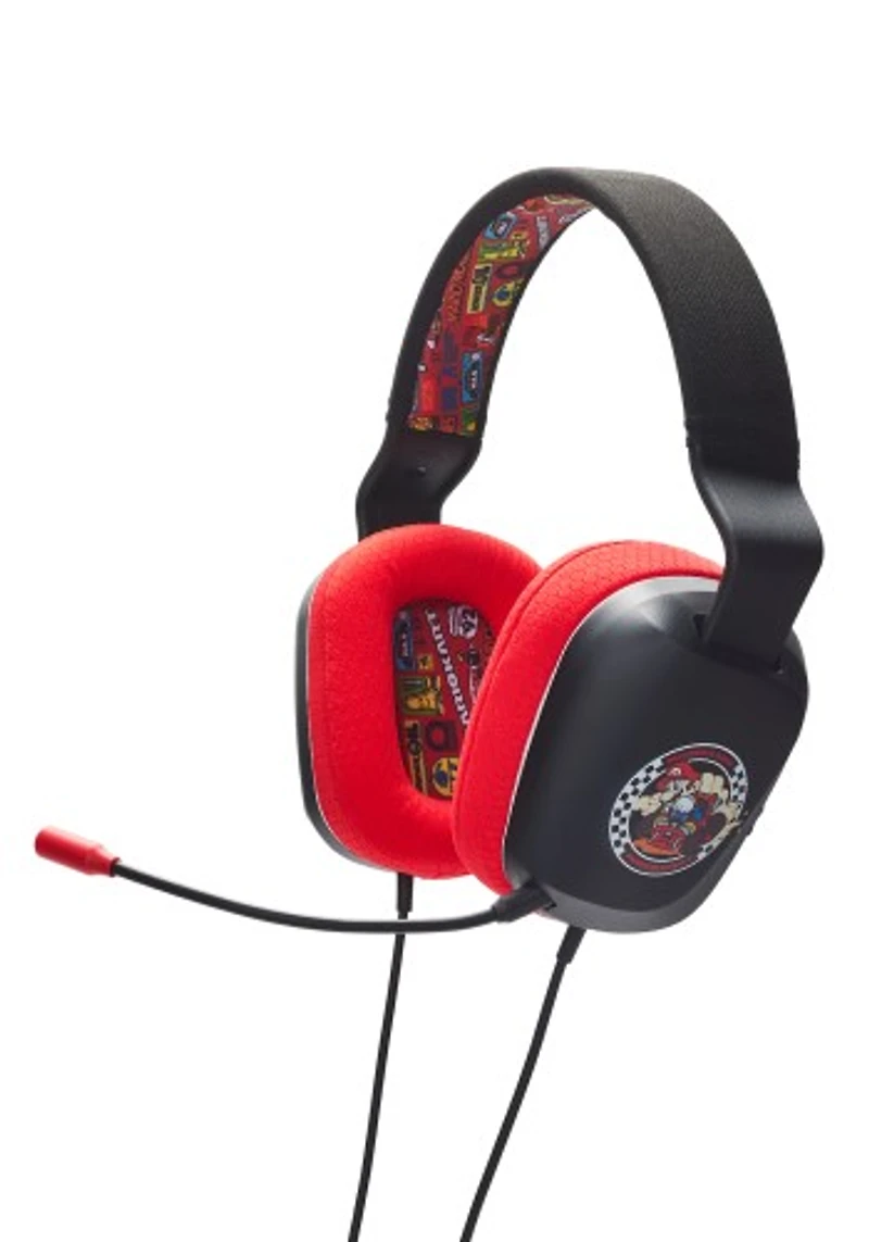 PowerA Wired Stereo Headset for Nintendo Switch - Mario Kart Rivals