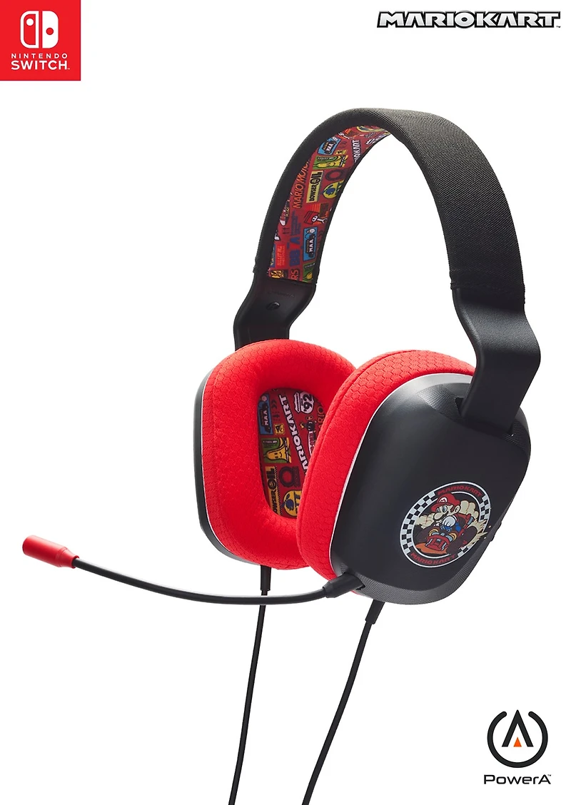 PowerA Wired Stereo Headset for Nintendo Switch - Mario Kart Rivals 