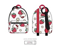 Hello Kitty Strawberry Themed Mini Backpack Keychain