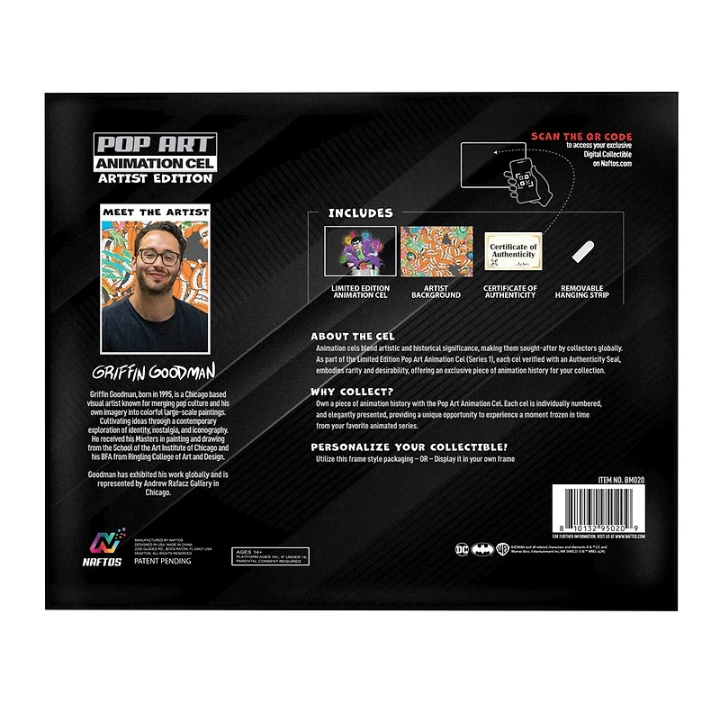 Exclusive Batman Pop Art Animation Cel Collectible