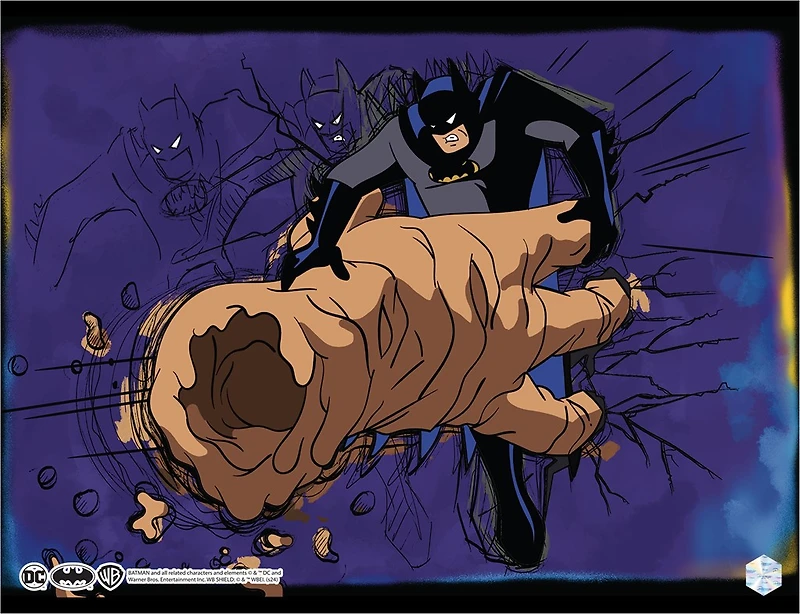 Exclusive Batman Pop Art Animation Cel Collectible - with Digital Twin | Featuring Background by Renowned Artist