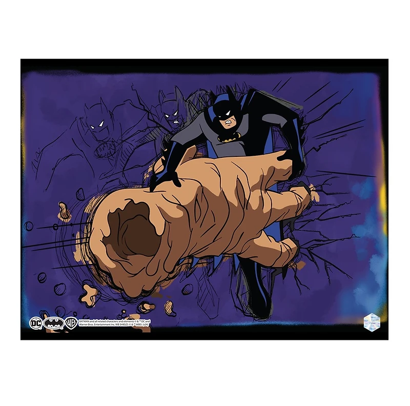 Exclusive Batman Pop Art Animation Cel Collectible - with Digital Twin | Featuring Background by Renowned Artist