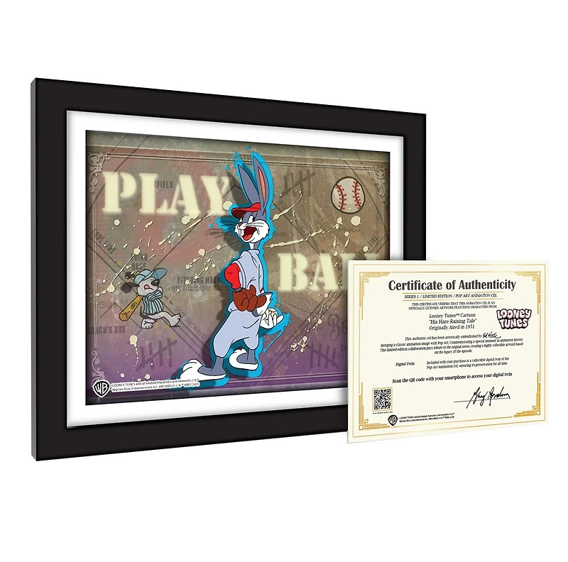 Exclusive Looney Tunes Pop Art Animation Cel Collectible - Limited Edition with Digital Twin | Featuring Background by Renowned Artist