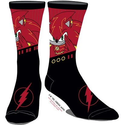 Sonic the Hedgehog x DC Flash Black and Red Socks