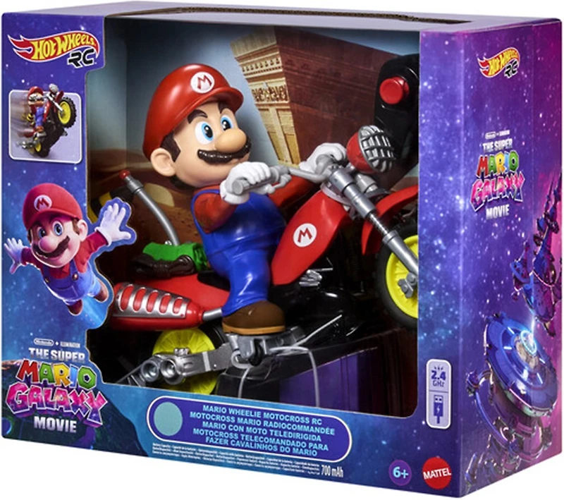 Hot Wheels: The Super Mario Galaxy Movie -  Mario Wheelie Motocross RC