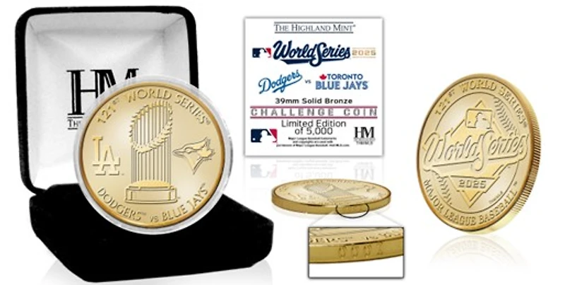Toronto Blue Jays vs Los Angeles Dodgers 2025 World Series Dueling Bronze Coin 
