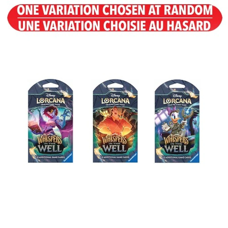 Sleeved Booster Pack Whispers In The Well Disney Lorcana Trading Cards Assortment – One Variation Chosen at Random