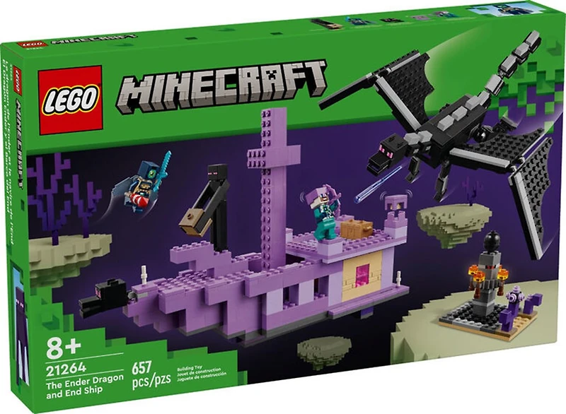 LEGO® Minecraft® The Ender Dragon and End Ship Video-Game Adventure Toy 