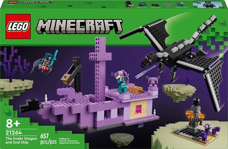 LEGO® Minecraft® The Ender Dragon and End Ship Video-Game Adventure Toy 