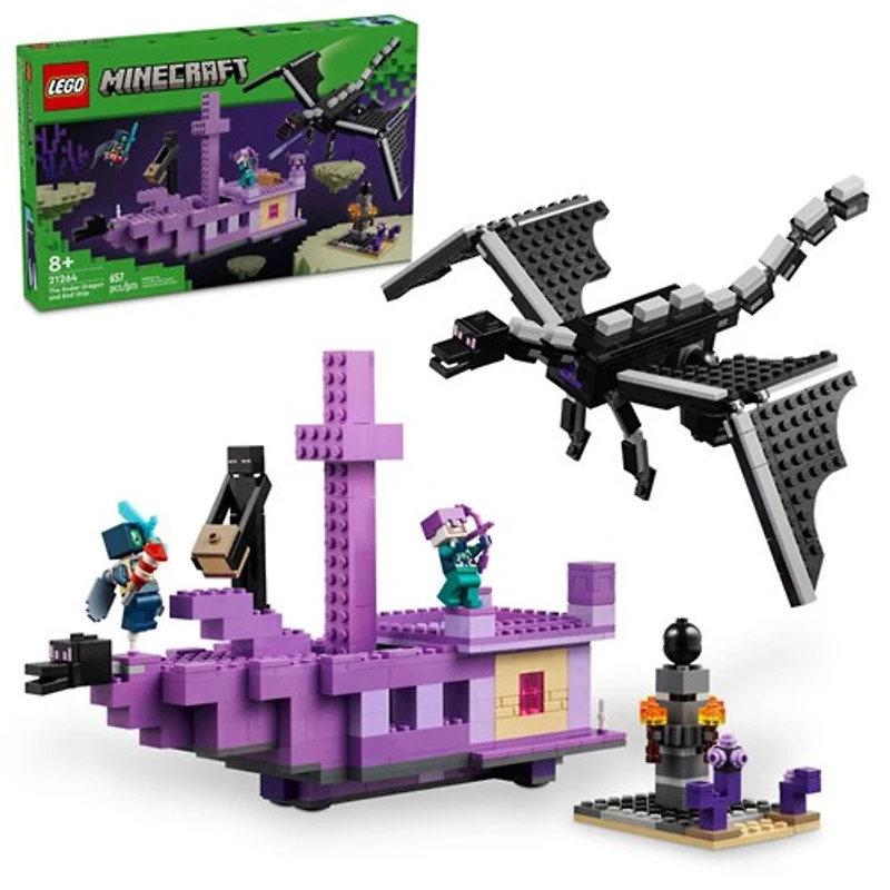 LEGO® Minecraft® The Ender Dragon and End Ship Video-Game Adventure Toy 
