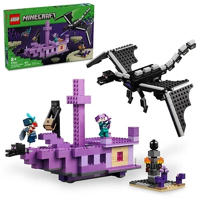 LEGO® Minecraft® The Ender Dragon and End Ship Video-Game Adventure Toy 