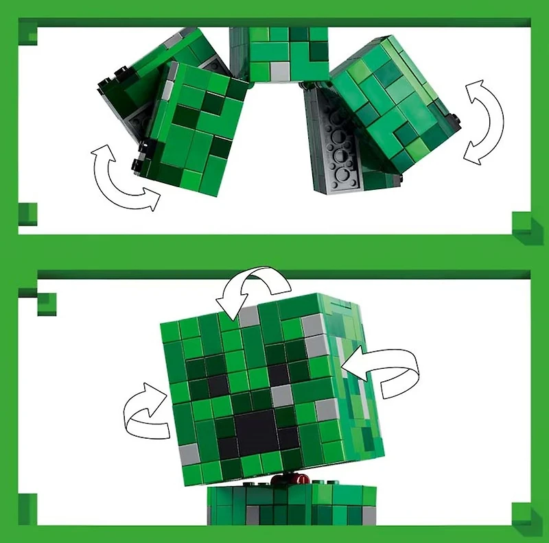 LEGO® Minecraft® The Creeper™ Gamer Decor, Action Figure Building Toy and Video Game Gift