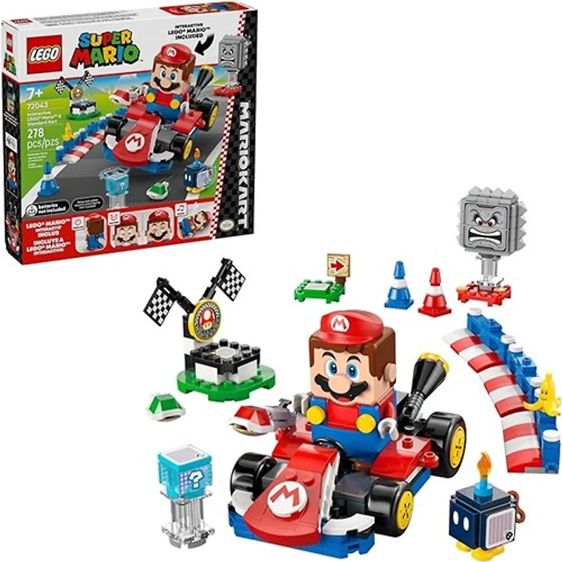 LEGO® Super Mario™: Mario Kart™ – Interactive LEGO® Mario™ & Standard Kart Toy 