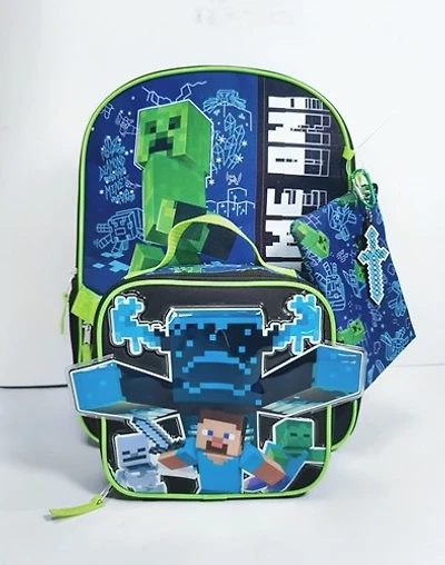 Ensemble de sac à dos Minecraft pour enfants ( pièces