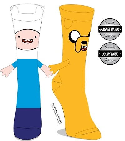Chaussettes magnétiques Jake et Finn de Adventure Time