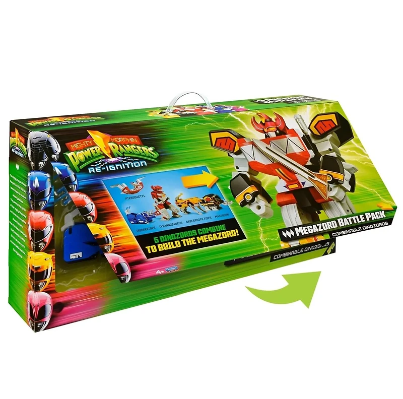 Mighty Morphin Power Rangers Re-Ignition Combinable Dinozords Megazord Battle Pack