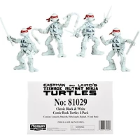 Teenage Mutant Ninja Turtles 4 Inch Action Figure 4-Pack Box Set - Ninja Turtles Black and White Com 
