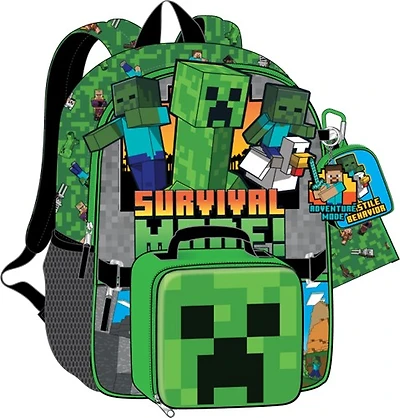 Ensemble de sac à dos Minecraft pour enfants (5 pièces)