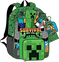 Ensemble de sac à dos Minecraft pour enfants (5 pièces)
