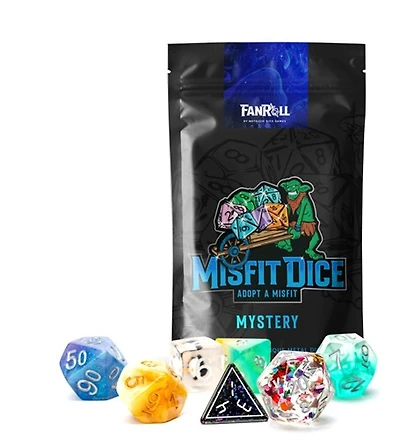 Dice: 7 pc: 16 mm : Resin: Mystery Misfit Set 