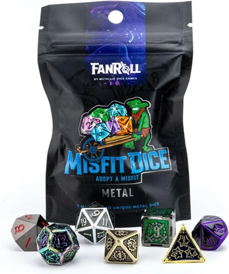 Dice: 2x 7 pc: 10 mm: Mystery Misfit Mini 2 Set Pack