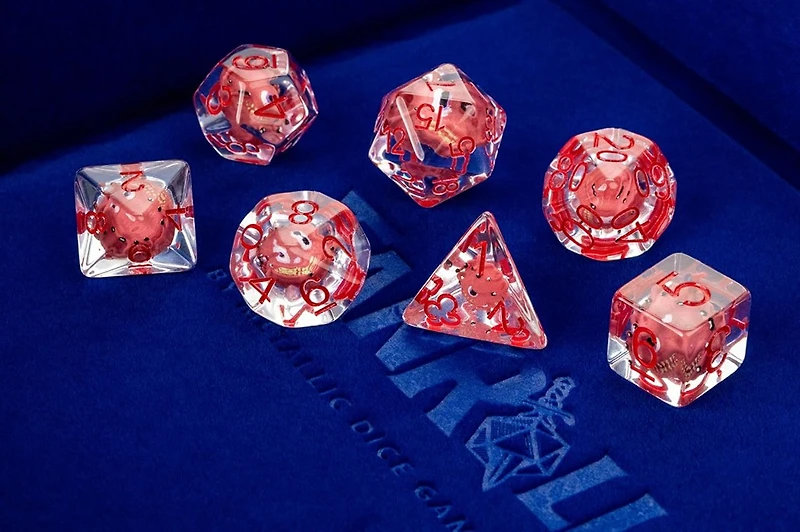 Dice: 7 pc: Dungeons & Dragons: Beholder Resin Inclusion Set  