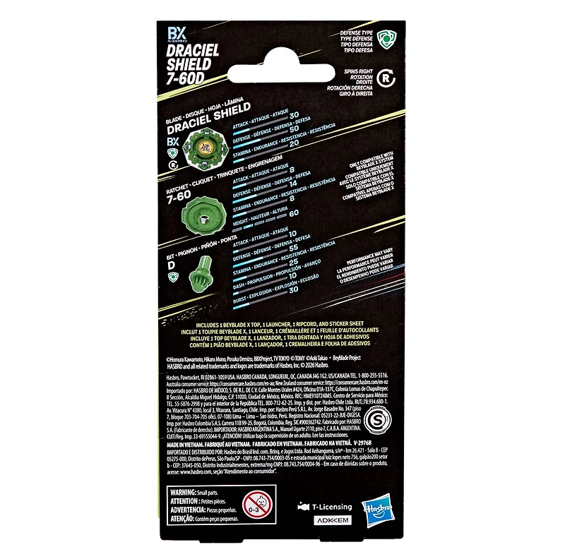 Beyblade X X-Over Project Draciel Shield 7-60D Pack Set