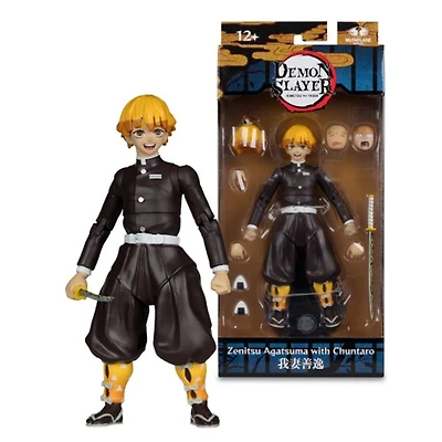 Demon Slayer Zenitsu Agatsuma with Chuntaro 7-Inch Action Figure
