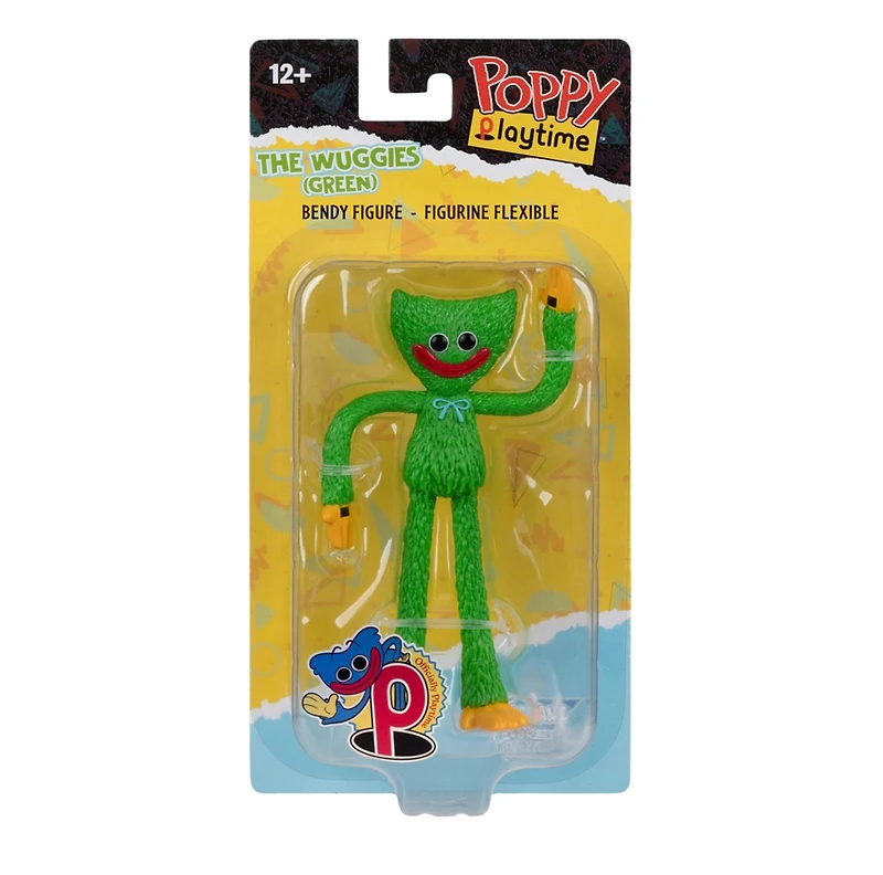 Poppy Playtime Green Huggy Wuggy 4.5-Inch Bendable Figure