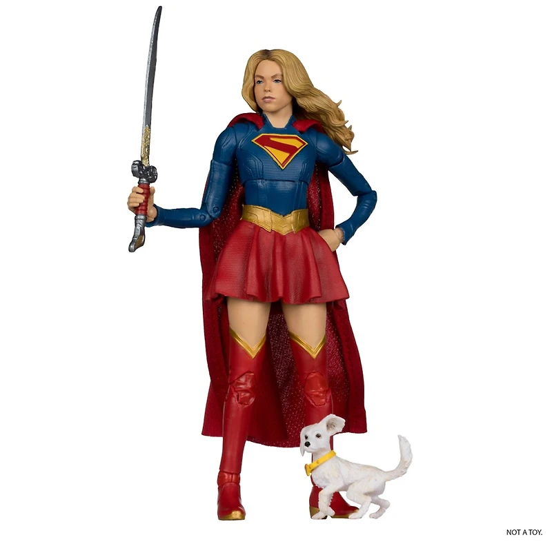 DC Multiverse Supergirl and Puppy Krypto (Supergirl Movie) 7-Inch Action Figure (Deluxe Theatrical Edition)