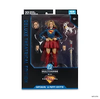 DC Multiverse Supergirl and Puppy Krypto (Supergirl Movie) 7-Inch Action Figure (Deluxe Theatrical Edition)