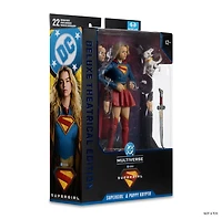 DC Multiverse Supergirl and Puppy Krypto (Supergirl Movie) 7-Inch Action Figure (Deluxe Theatrical Edition)