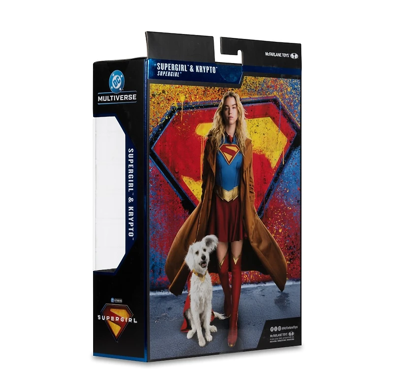 DC Multiverse Supergirl and Krypto (Supergirl Movie) 7-Inch Gold Label Action Figure (Deluxe Theatrical Edition)