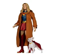 DC Multiverse Supergirl and Krypto (Supergirl Movie) 7-Inch Gold Label Action Figure (Deluxe Theatrical Edition)