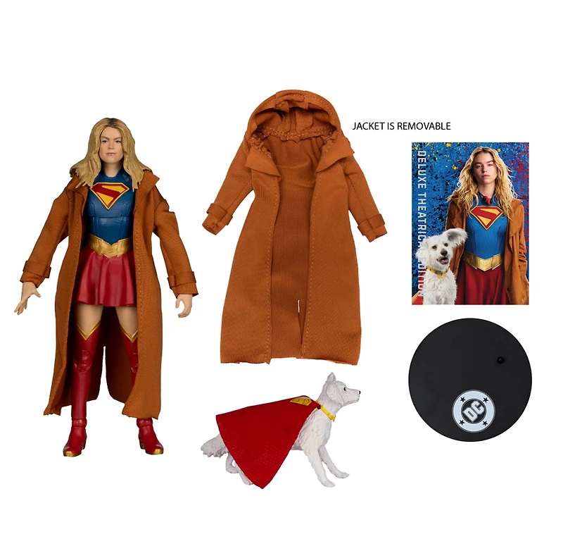 DC Multiverse Supergirl and Krypto (Supergirl Movie) 7-Inch Gold Label Action Figure (Deluxe Theatrical Edition)