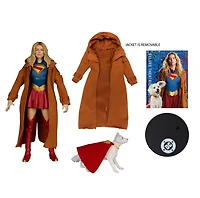 DC Multiverse Supergirl and Krypto (Supergirl Movie) 7-Inch Gold Label Action Figure (Deluxe Theatrical Edition)