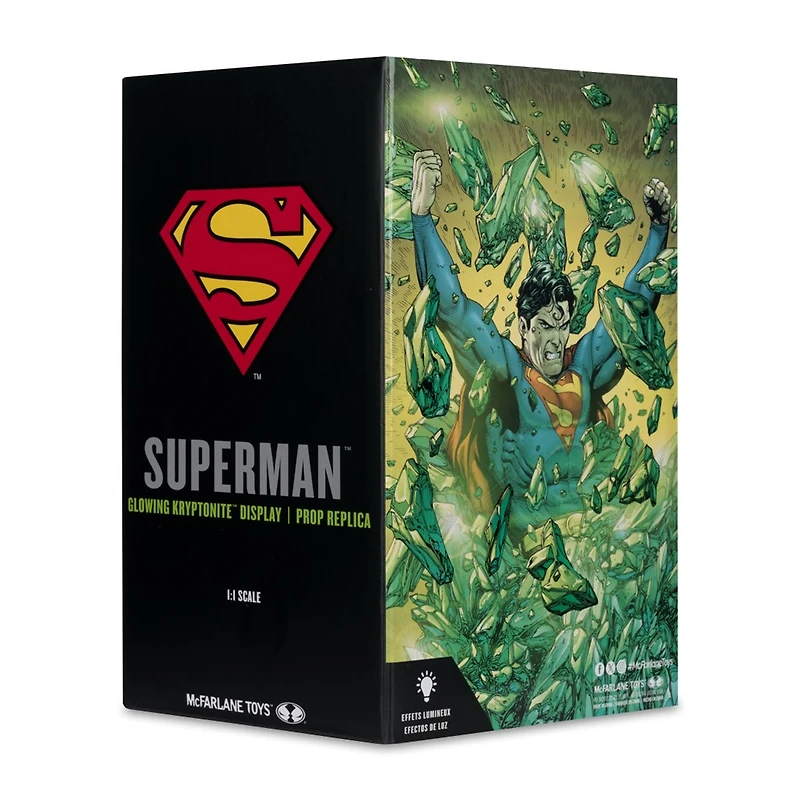 DC Direct Superman Glowing Kryptonite Display Replica Gold Label