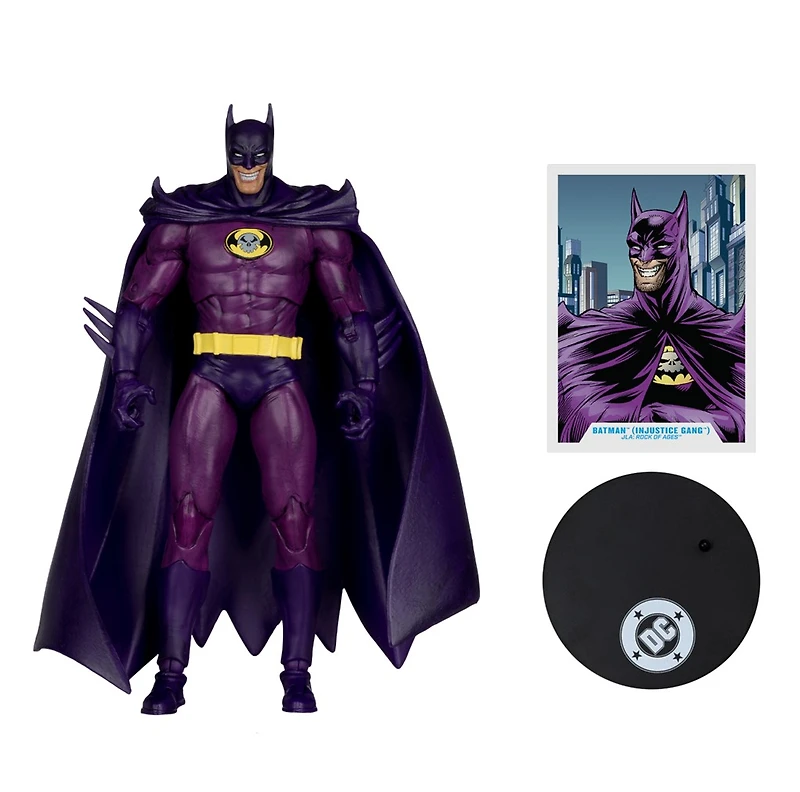 DC Multiverse Batman (Injustice Gang) (JLA: Rock of Ages) 7-Inch Action Figure Red Platinum Edition