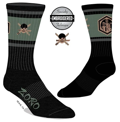 One Piece Zoro Striped Socks